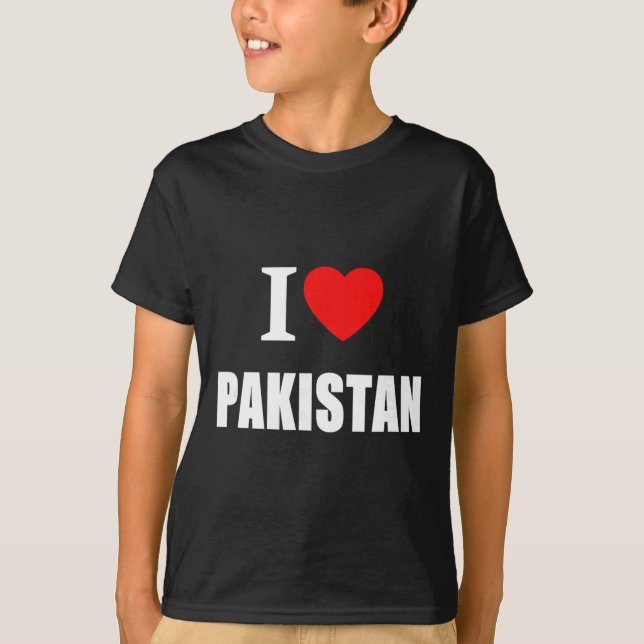 Kärlek Pakistan Fotll Cricket  T Shirt (Framsida)