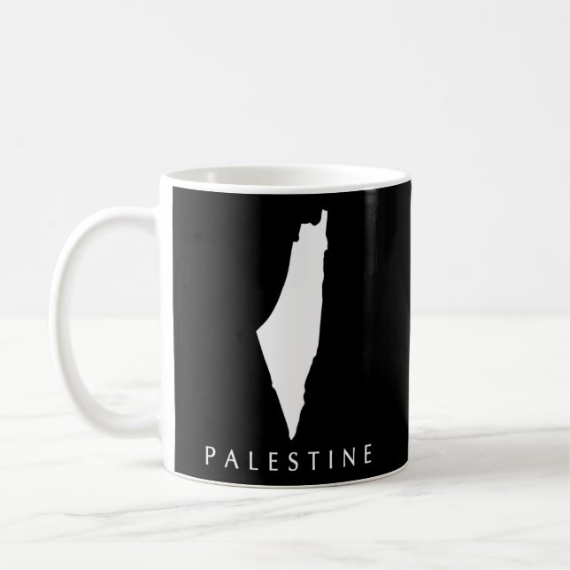 Kärlek Palestina Karta Kaffemugg (Vänster)