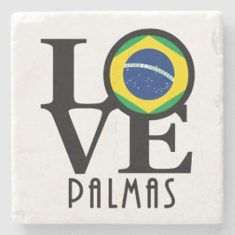 KÄRLEK Palmas Brasilien Stenunderlägg