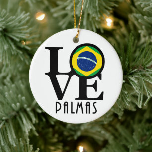 KÄRLEK Palmas Julgransprydnad Keramik