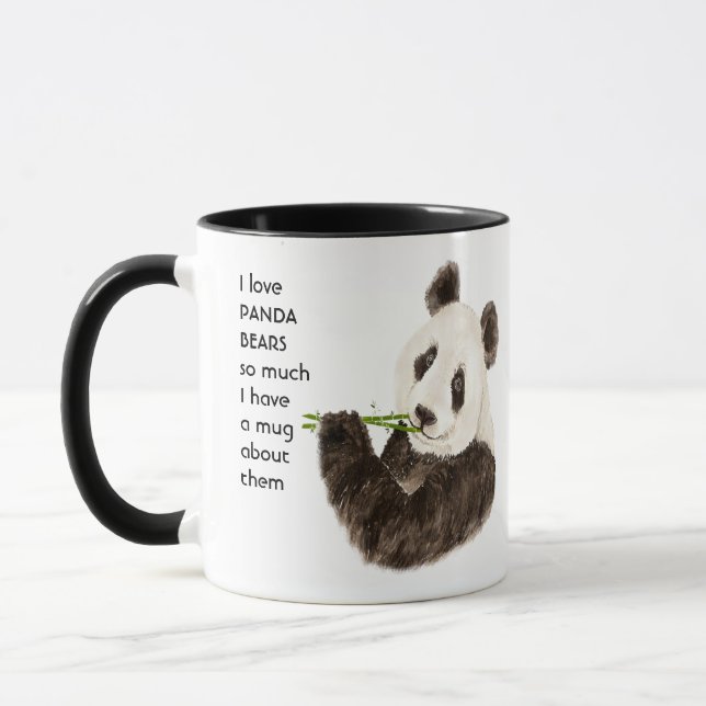 Kärlek Panda Bears så mycket jag så mycket Roligt  Mugg (Vänster)
