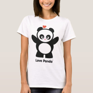 Kärlek Panda® Dam Långärmad Tee Shirt