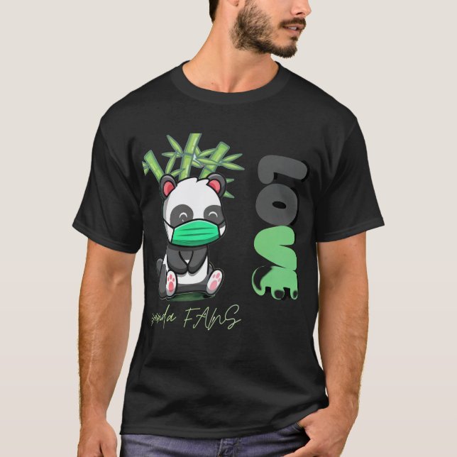 kärlek panda Fläkt T Shirt (Framsida)