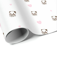Kärlek Panda Gift Wrapping Papper Roll