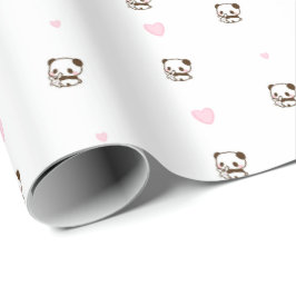 Kärlek Panda Gift Wrapping Papper Roll Presentpapper