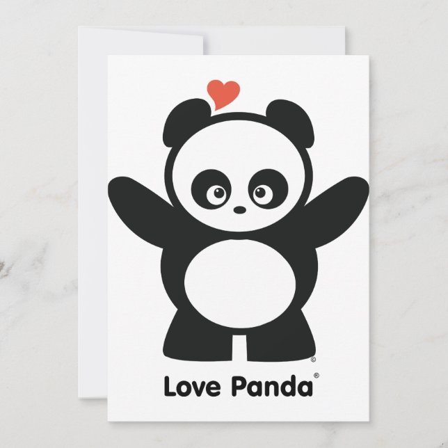 Kärlek Panda®-inbjudan Inbjudningar (Framsida)