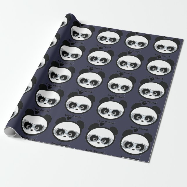 Kärlek Panda® Presentpapper (Utrullad)