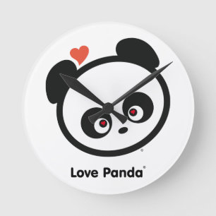 Kärlek Panda® Rund Klocka