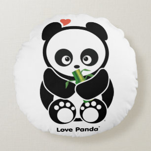 Kärlek Panda® Rund Kudde