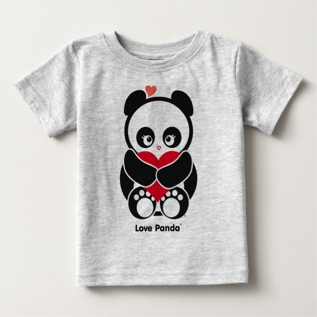 Kärlek Panda® Småbarn Långärmad Tee Shirt (Framsida)