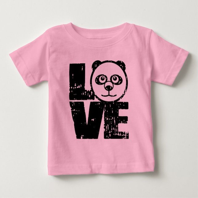 Kärlek Panda T Shirt (Framsida)
