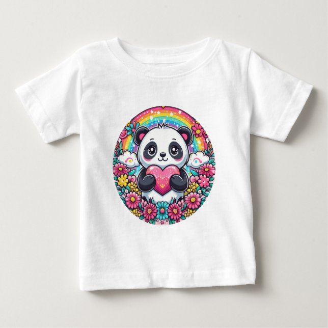 Kärlek Panda T Shirt (Framsida)