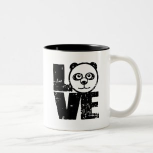 Kärlek Panda Två-Tonad Mugg