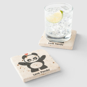 Kärlek Panda® Underlägg Sten