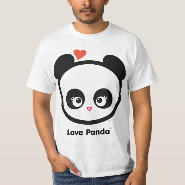 Kärlek Panda® värderar manar dräkt Tee (Framsida)