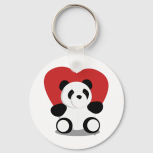 Kärlek Pandas Nyckelring