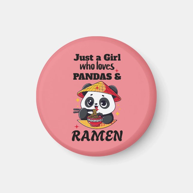 Kärlek Pandas och Ramen Magnet (Framsidan)