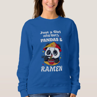 Kärlek Pandas och Ramen (vittext) T Shirt