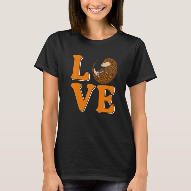 Kärlek Pangolin T Shirt (Framsida)