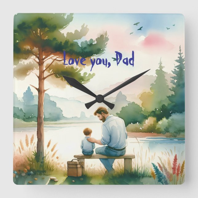 Kärlek, Pappa Fyrkantig Klocka (Framsida)