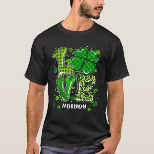 Kärlek pappa Grönt Play Leopard St patrick's day T Shirt