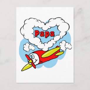 Kärlek Pappa Kids flygplan Vykort