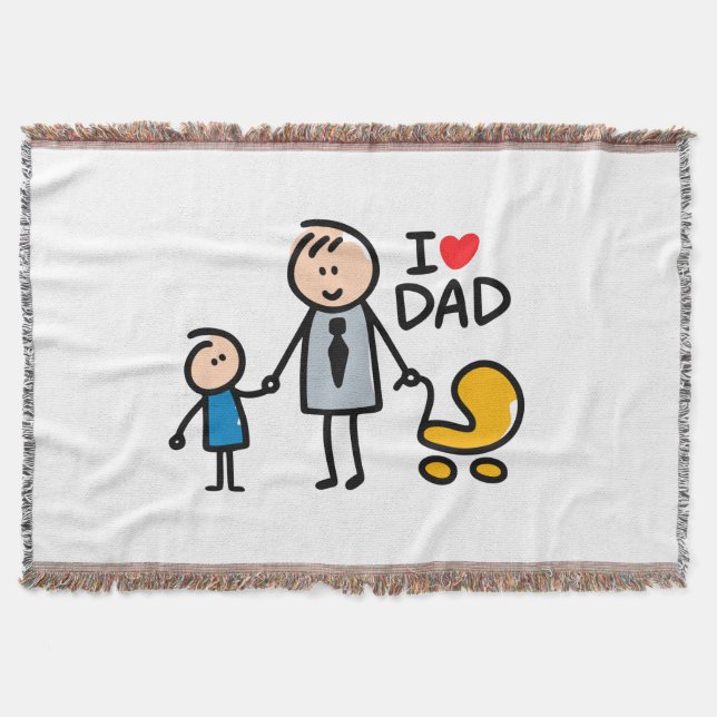 Kärlek pappa print filt (Framsidan)