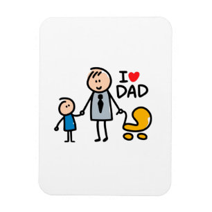 Kärlek pappa print magnet