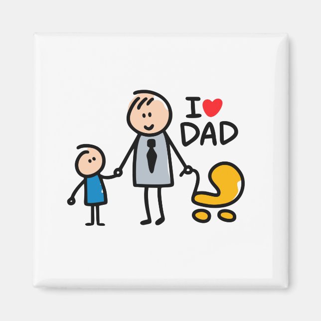 Kärlek pappa print magnet (Framsidan)