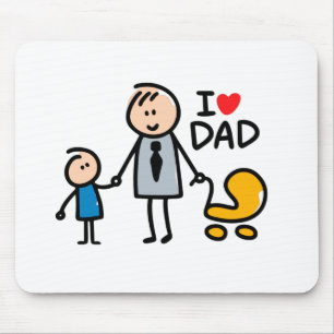 Kärlek pappa print musmatta