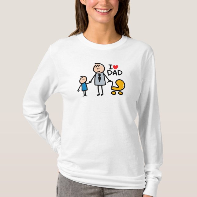 Kärlek pappa print t shirt (Framsida)