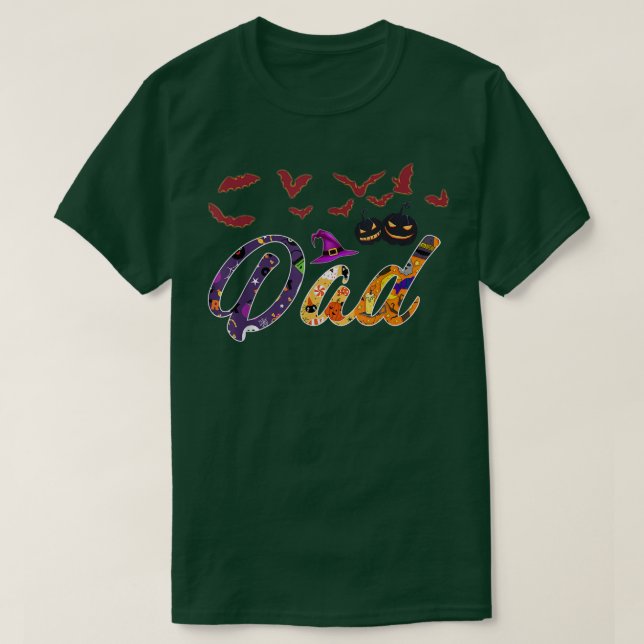 Kärlek Pappa Pumpkin Witch Halloween T Shirt (Design framsida)