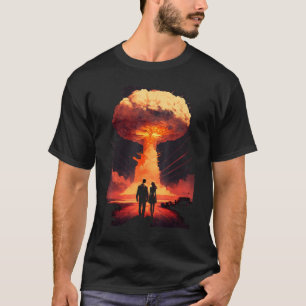 Kärlek par framför atombombarnas sprängmush t shirt