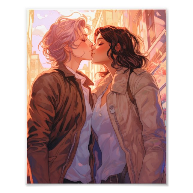 Kärlek par Kärlek Romantic Fototryck (Framsidan)