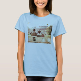 Kärlek par Ljusblå färg T-shirt för kvinnor