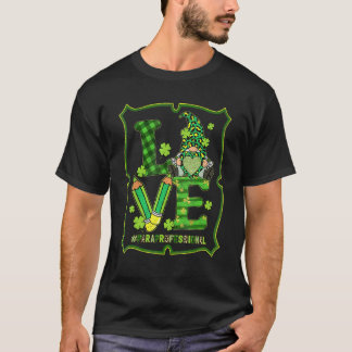 Kärlek Para Liv Tomte Rolig St Patricks Dag Shamro T Shirt