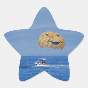 Kärlek Parasailing Stjärnformat Klistermärke