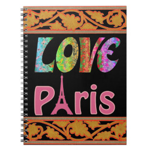 Kärlek Paris anteckningsbok Med Spiral