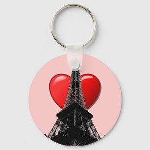 Kärlek Paris Keychain Nyckelring