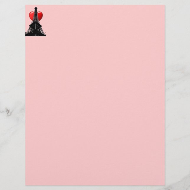 Kärlek Paris Letterhead (Framsida)