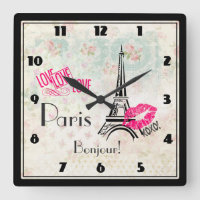 Kärlek Paris med Eiffel Torn på Vintage Mönster