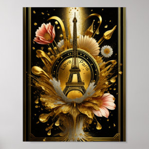 Kärlek Paris Poster