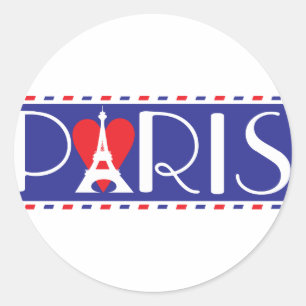Kärlek Paris Runt Klistermärke