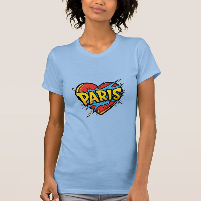 Kärlek Paris T Shirt (Framsida)
