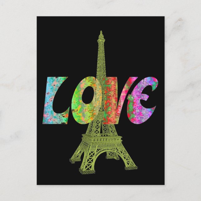 Kärlek Paris vykort (Framsida)