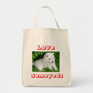 Kärlek-partyt Samoyed Puppy Hund Toit Bag Tygkasse