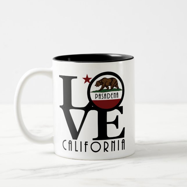 KÄRLEK Pasadena California 11oz Två-Tonad Mugg (Vänster)