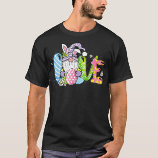 Kärlek Påsk med Gnomie Funny Gnome Påsk Squad F T Shirt