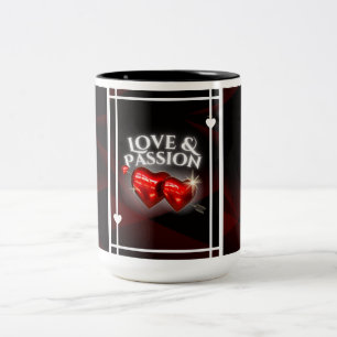 Kärlek & Passion Kopp - Röda Lysande Hjärtan på Sv