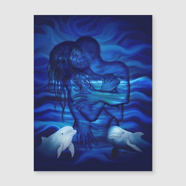 Kärlek, passionslag - par med delfinpar (Framsida)